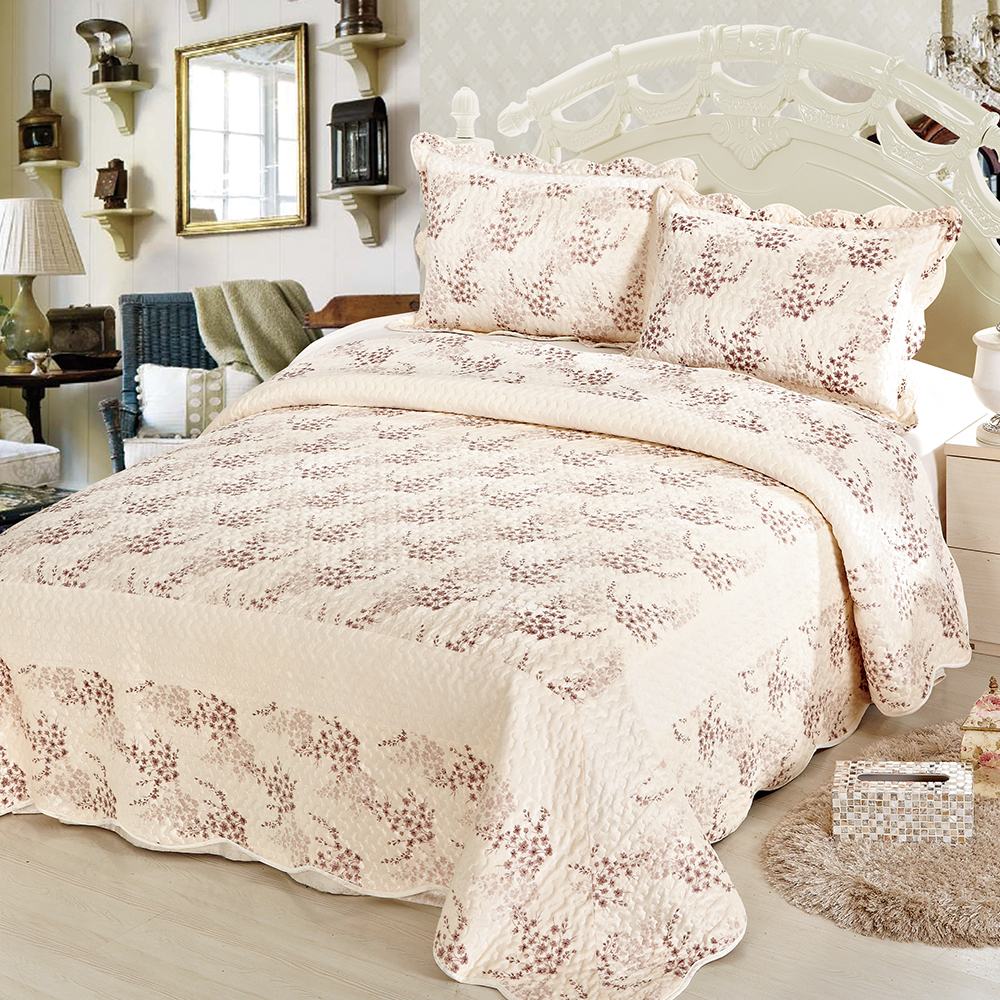 Мягкое бархатное стеганое покрывало из микрофибры