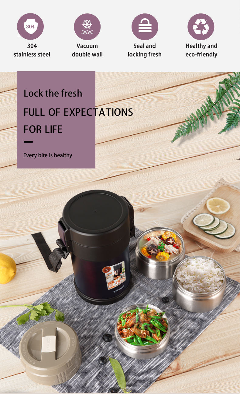 with Layer Insulated Stainless Steel Tiffin Lunch Box