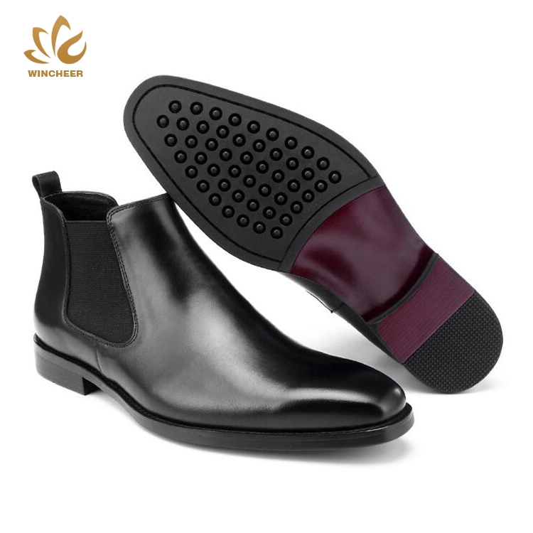 Лидер продаж, ботильоны без шнуровки, Кожаные Классические мужские ботинки челси, большие размеры, итальянские стильные кожаные ботинки для мужчин, 1 пара