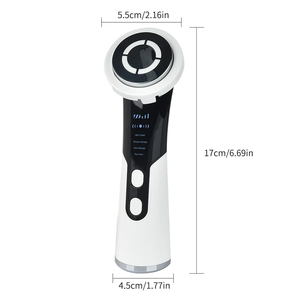 Professional Portable Handheld Mini Beauty Instrument Korea Ultrasonic Ems Hot Cold Led Cleanser Beauty Device