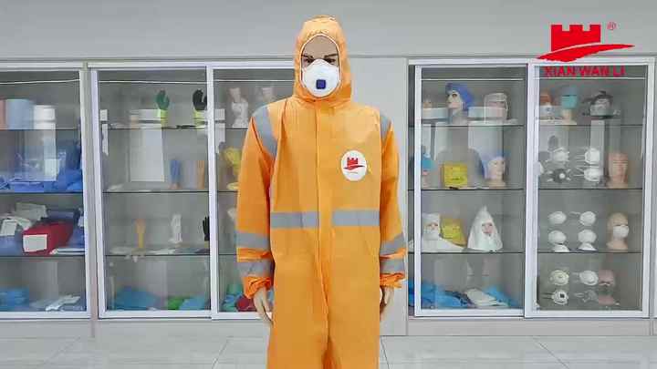 Orange Reflective Tape Flame-Retardant Coveralls Comfortable and Safe with  Breathable Fabric Safety Clothing