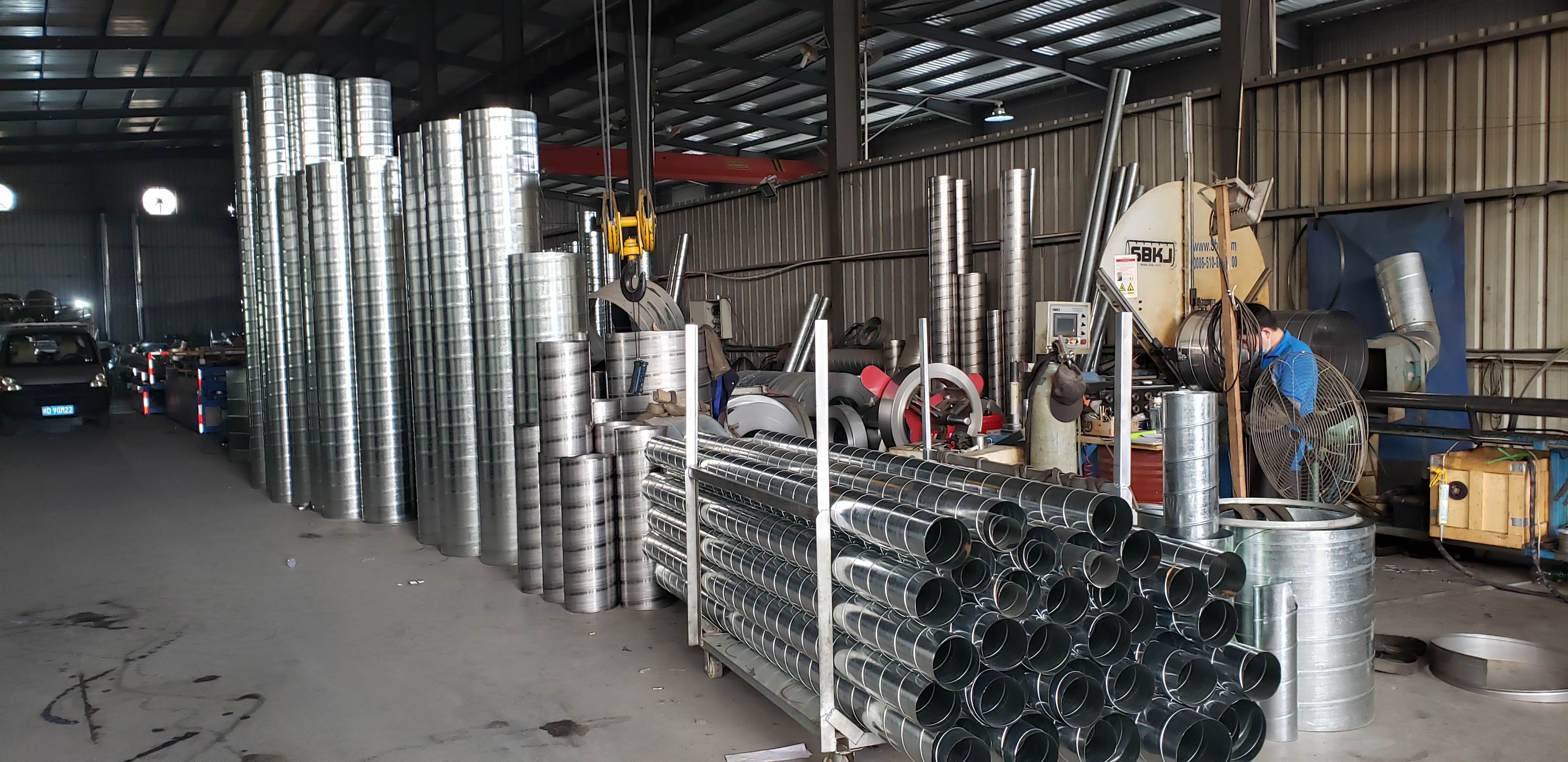 Stack Spiral Ducting Near Me Steel Dust Collecting Pipe Spiral