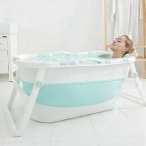 Fancy Design Foldable Plastic Baby Bath Tub with Lid Wholesale Large Plastic Bathtub