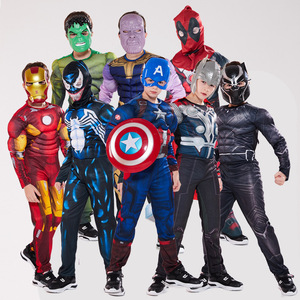 Custom Halloween Boys Children's Party Muscle Suit Marvel Movie Super Heroes Cosplay Figure Costumes For Kids