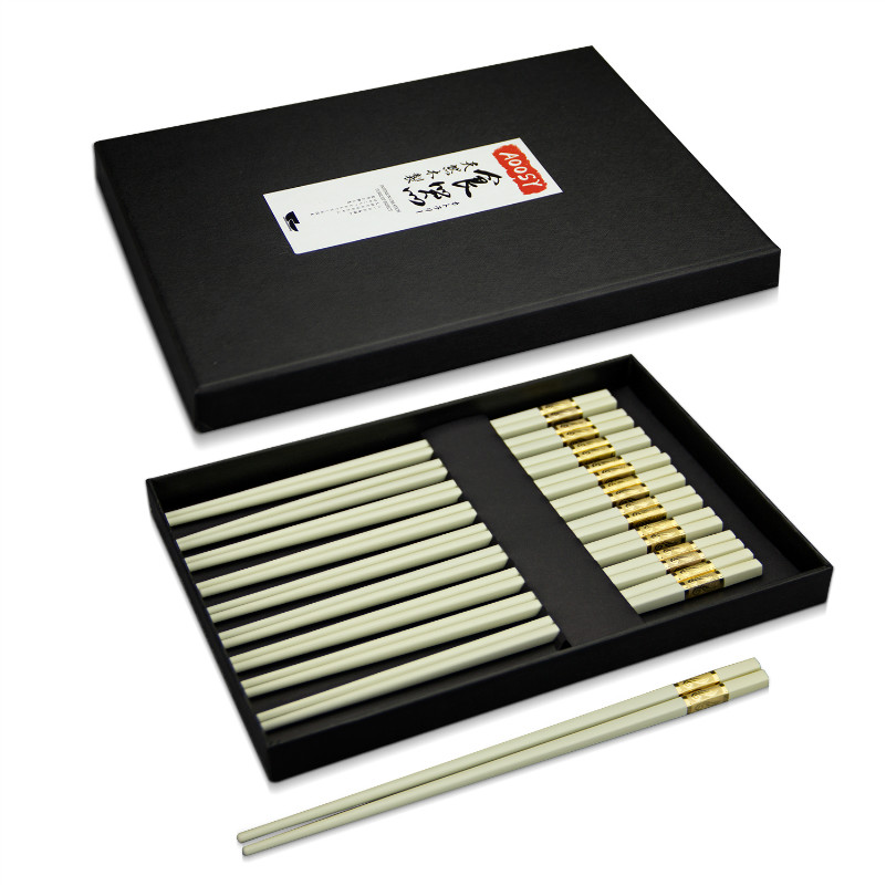 Палочки из стекловолокна для еды, 10 пар, многоразовые китайские японские корейские палочки для еды, можно мыть в посудомоечной машине, Нескользящие, 9 1/2 дюймов