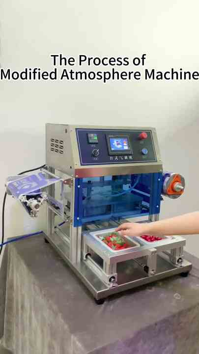 Tabletop Plastic MAP Tray Pneumatic Sealing Machine for Home Hotel or ...