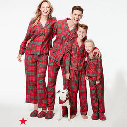 long sleeve pyjamas red cotton plaid pajama nightgowns pjs family matching sleepwear clothing sets