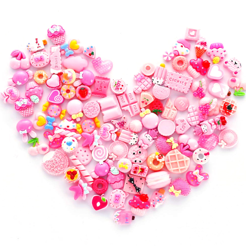 BX600 оптовая продажа полимерные аксессуары Подвески Para Slime милый набор слизи ассорти с плоской задней поверхностью кабошоны из смолы для изготовления ремесел