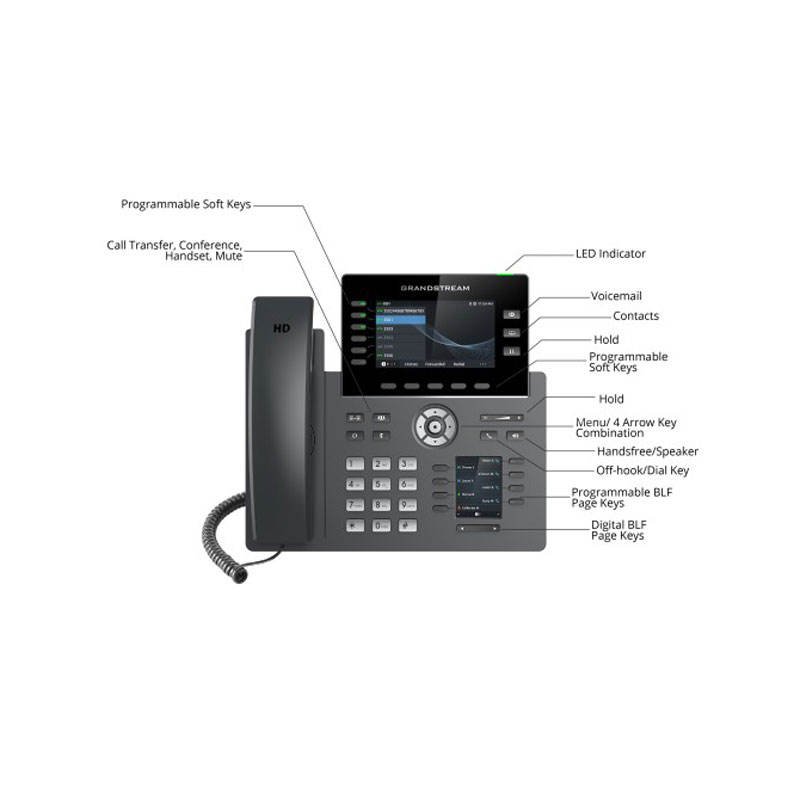 Telefono IP GrandStream GRP2616 - 6 Linee Con WiFi E Bluetooth - Foto 9