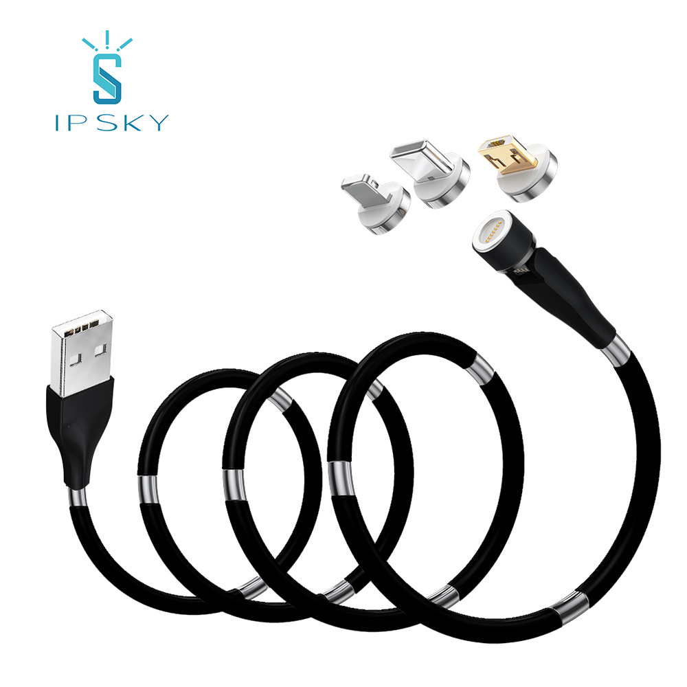 Ipsky новый тренд 3A supercalla micro usb кабель для передачи данных с автозаводом 3 в 1 usb Магнитный зарядный кабель