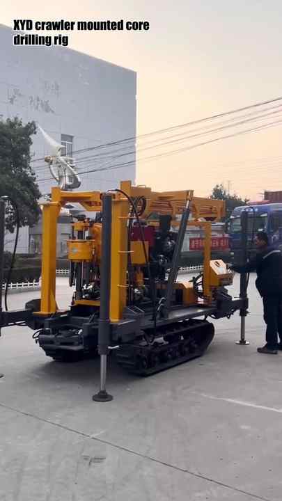 Towable 200M Mining Core Drilling Machine Crawler Type Portable Water ...