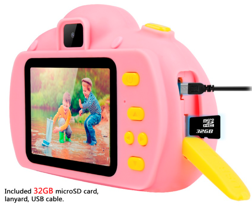 Pink Color : Pink Weihaixindameiguo 5.0 Mega Pixel 1.77 inch Screen 30m Waterproof HD Digital Camera for Children