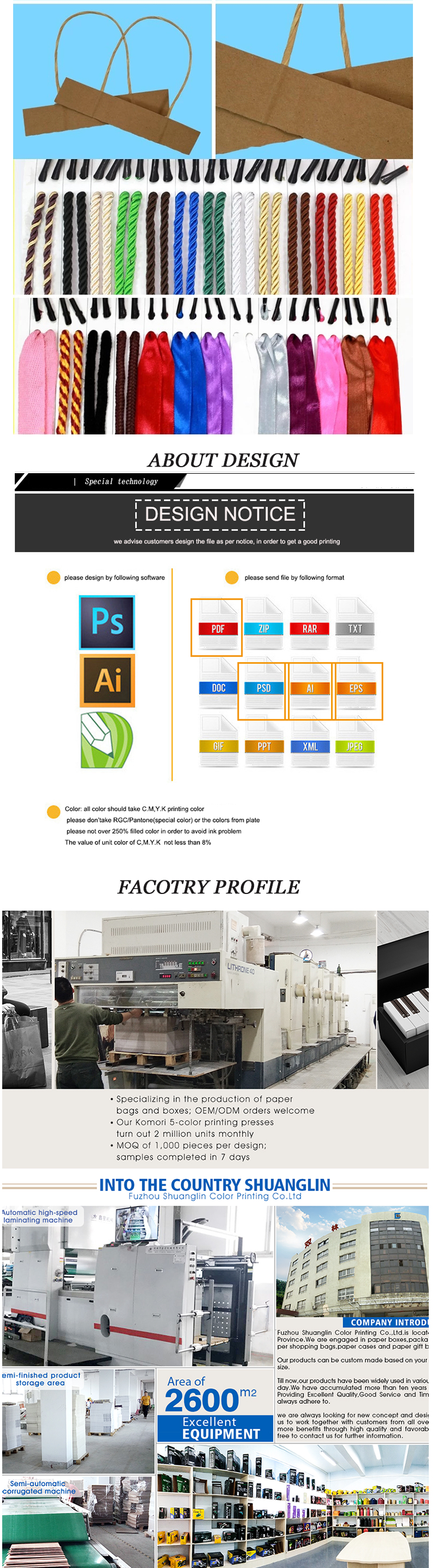 Custom Printed Your Own Logo Gift Shopping  Packaging Bag Food Kraft Paper Bags with handle