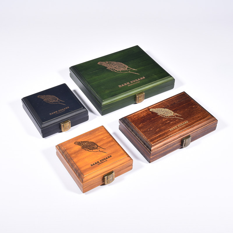 Luxury personalizado véspera de madeira gravada caixa