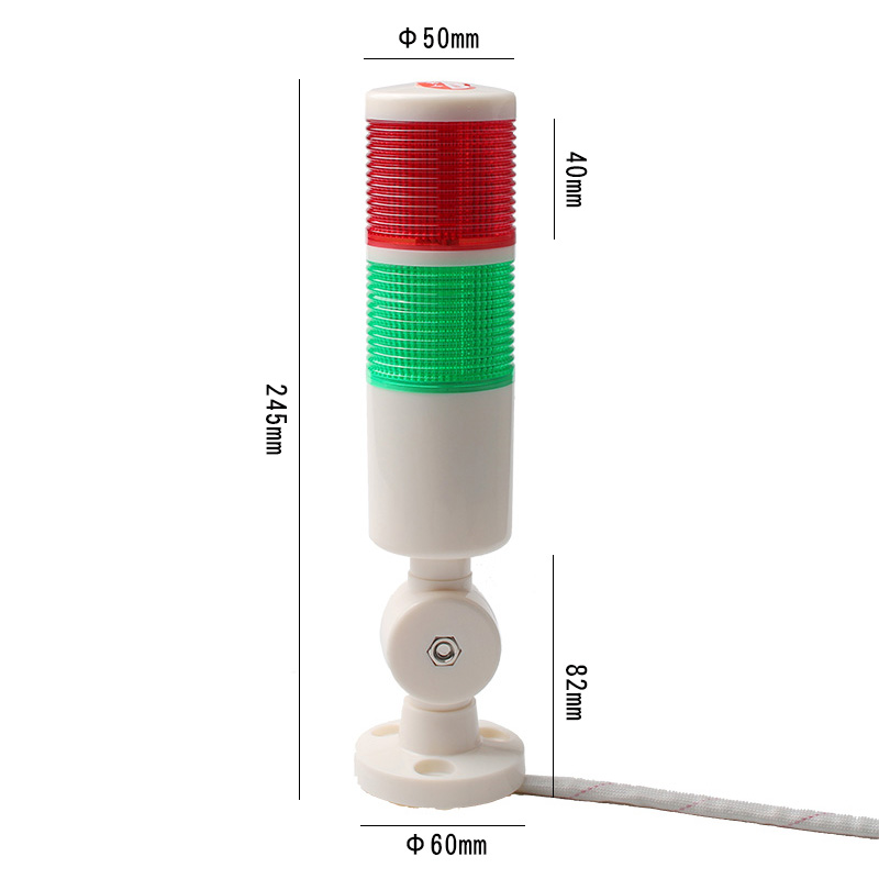 Othmro Warning Light Bulb Industrial Signal Tower Lamp Plastic Electronic Parts Rotate No Sound 2W 110V Green TB-1081 1pcs - View #7