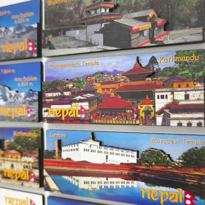 Kathmandu Nepal - Magnete da viaggio in resina per frigorifero in 3D con palazzo in 3D, decorazione per casa e cucina, idea regalo
