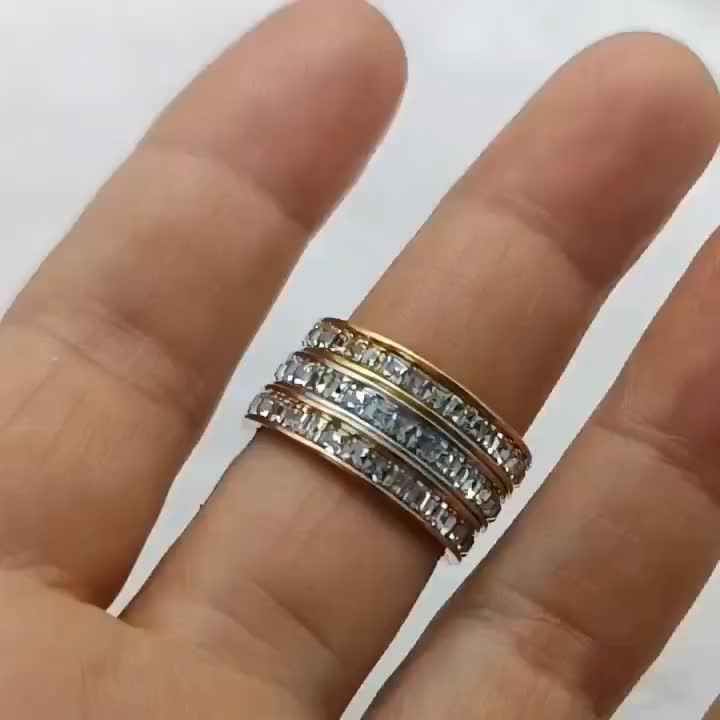 Timeless Love CZ Diamond Statement Wedding Engagement Ring Set