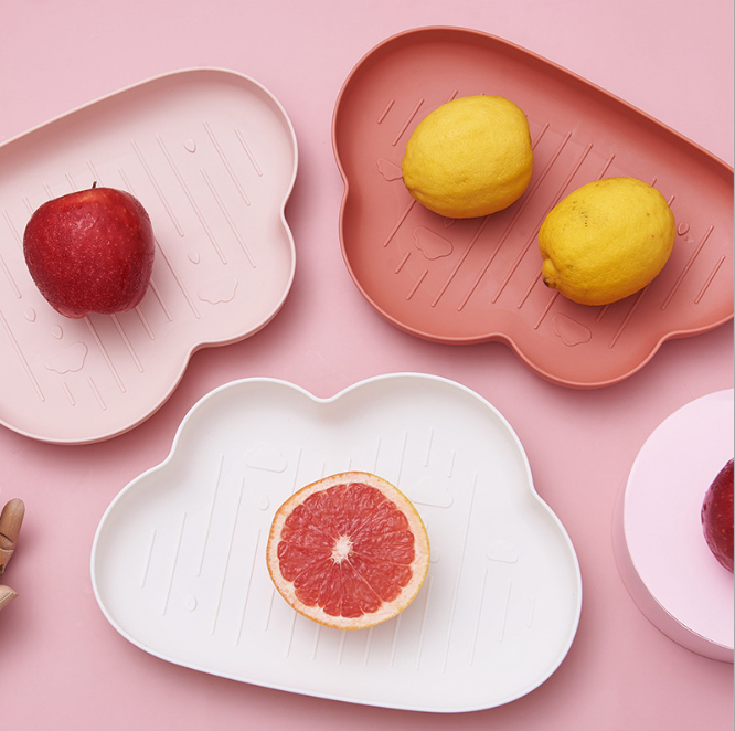 Поднос для фруктов DN0061, лоток для сухофруктов в скандинавском стиле, с разделением на отсек, однотонный, для закусок