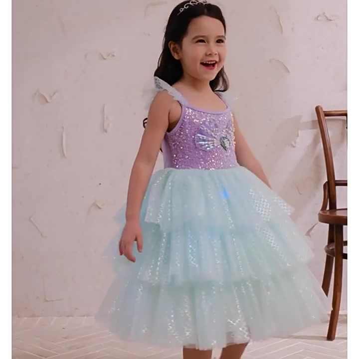 chinese dress ladies Halloween Costumes | Little Mermaid Ariel Inspired Princess Costume Dress main image 1