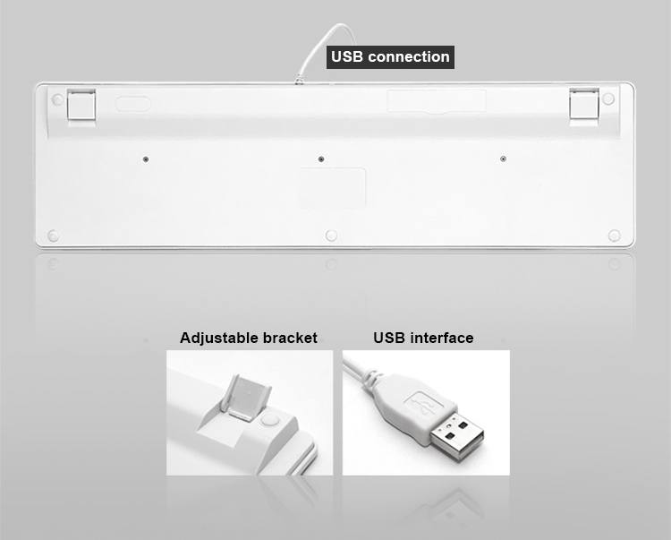 In stock 109 keys ABS standard portable wired spanish keyboard