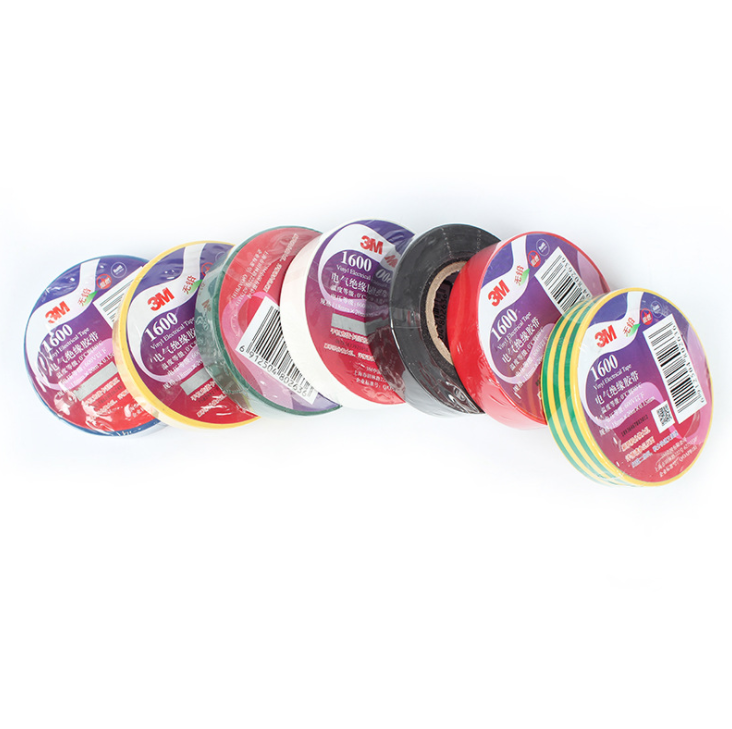 3M 1500 Industrial Electrical Tape Sticky Roll Lead Free Insulation Black
