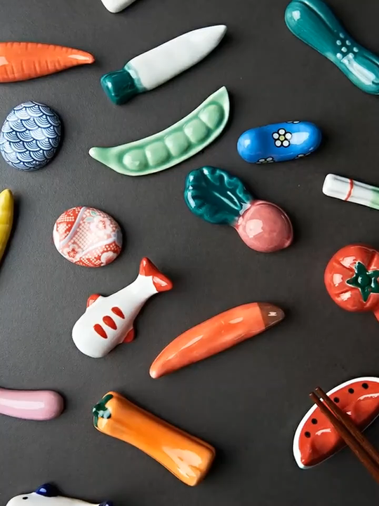 QNBHR Cherry Blossom Ceramic Chopsticks Holder Home Decoration Japanese - View #8