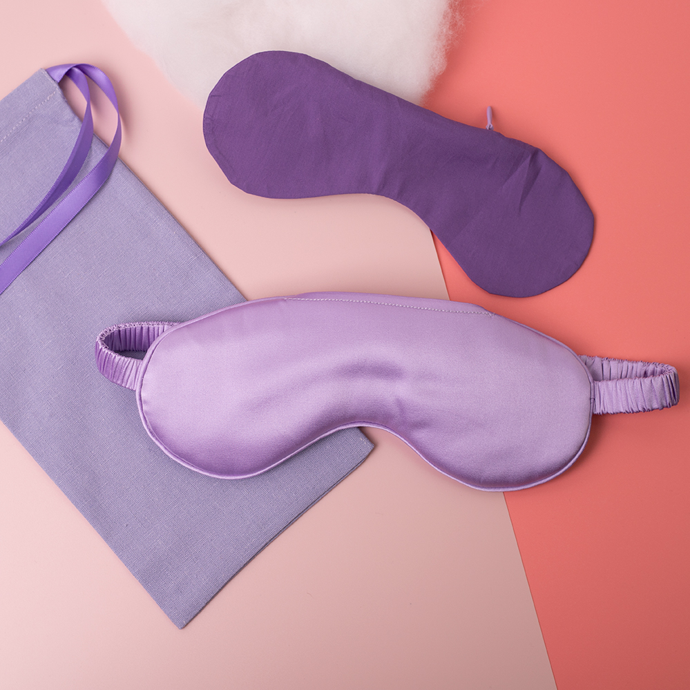 Маска для сна из шелка тутового шелкопряда с карманом, 19 мм, 100%