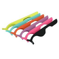 Wholesale Bulk False Lash Curl Tweezer Applicator Purple&White&black 90 Degree Tweezer Custom Mink Eyelash Tweezers