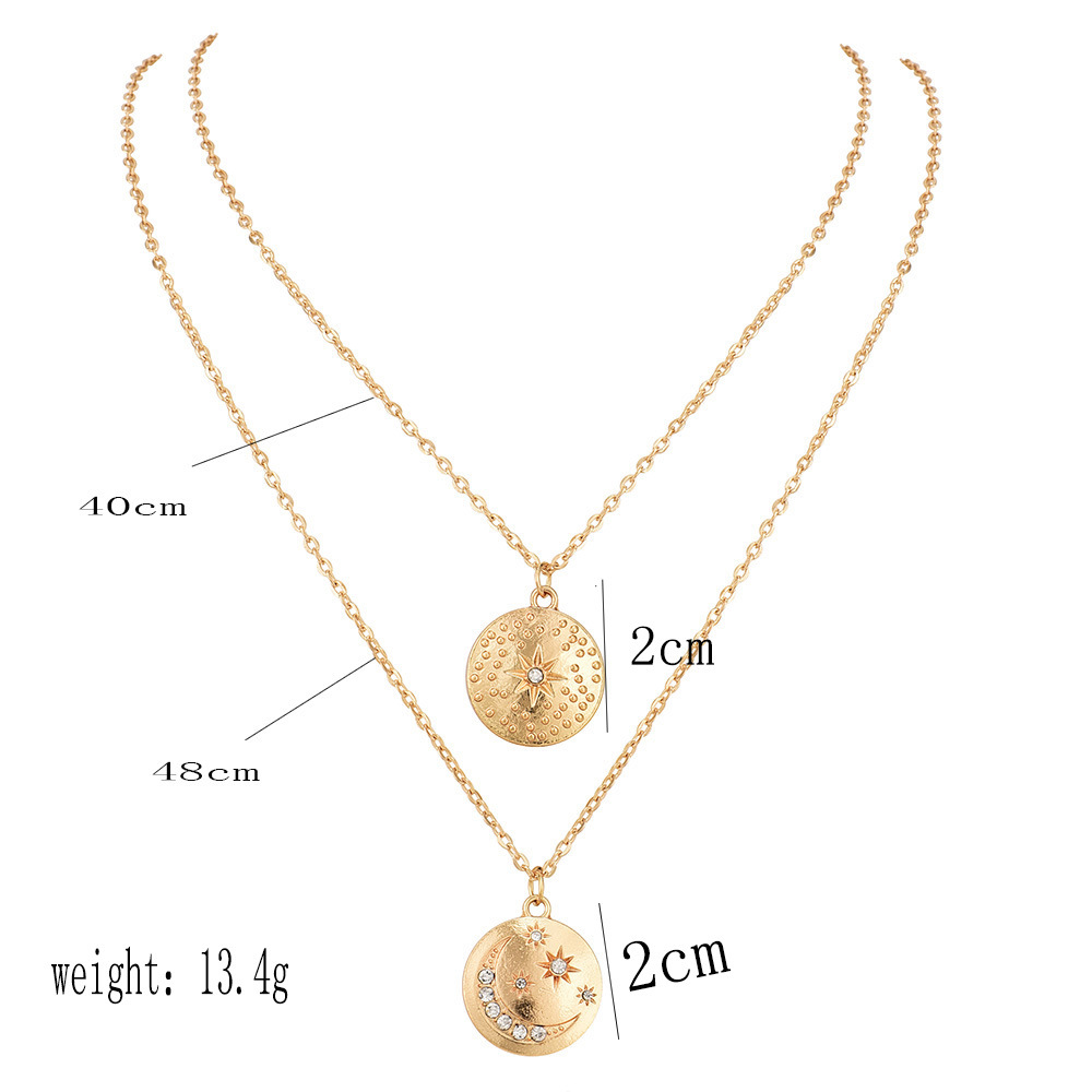 女士批发时尚金月亮项链n204084