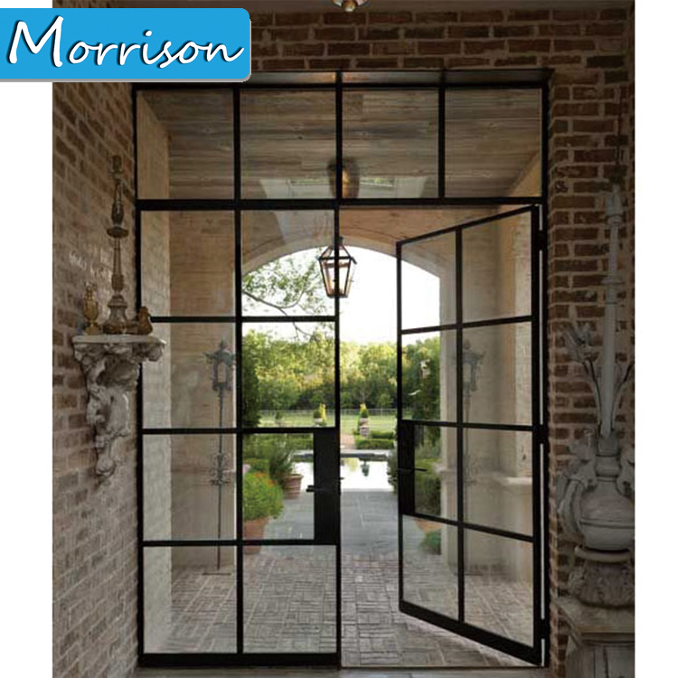 2020 Nieuwe Smeedijzeren Deuren Kwaliteit Goedkope Prijs Iron Enkele Deur Ontwerp Ijzeren Deuren Beveiliging Bifold Stalen Deuren Voor Thuis