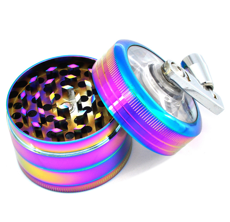 Цинковый портативный логотип на заказ, металлические аксессуары для курения трав, 4 части от производителя, дробилка для курения сухой травы, Стартовые наборы для вейпа