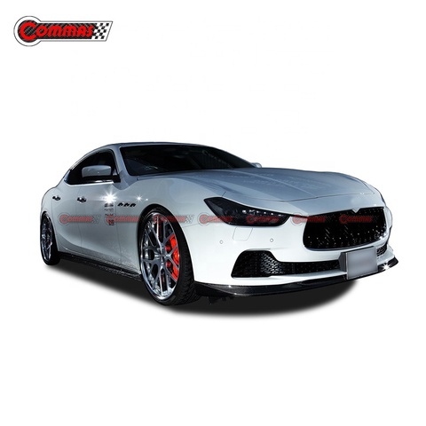 用于玛莎拉蒂吉卜力车身套件的热销lep风格碳纤维前唇后鸭尾扰流板