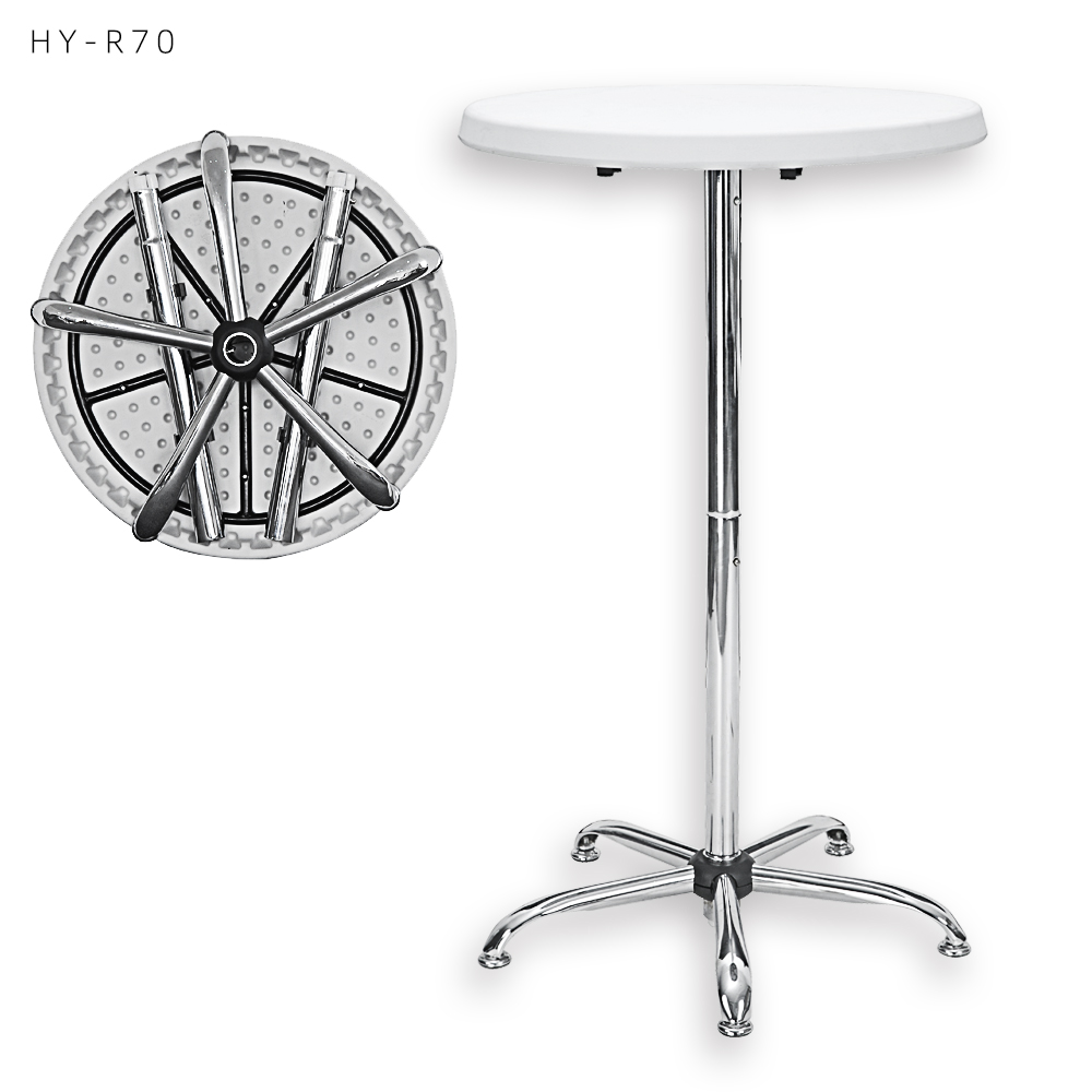 Современный коммерческий уличный Круглый Мини Портативный высокий стул для коктейлей пластиковые складные столы для бара