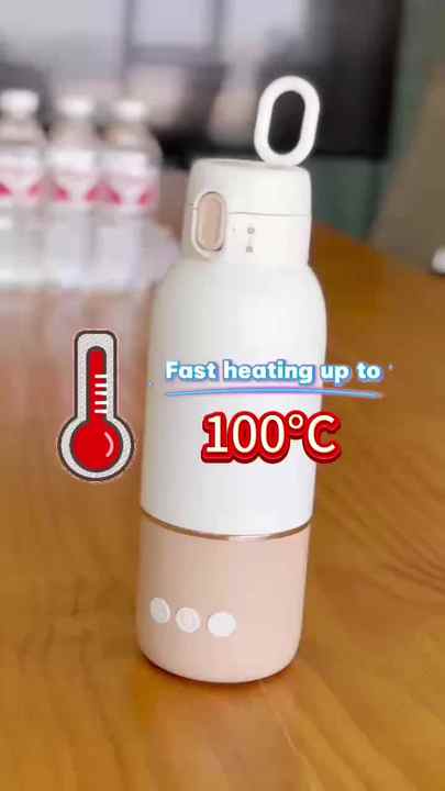 Portable 450 ml New Born Baby Product Warmer with Type C Rechargeable USB  Plug Pop-up Lid with Safety Lock for Baby Feeding