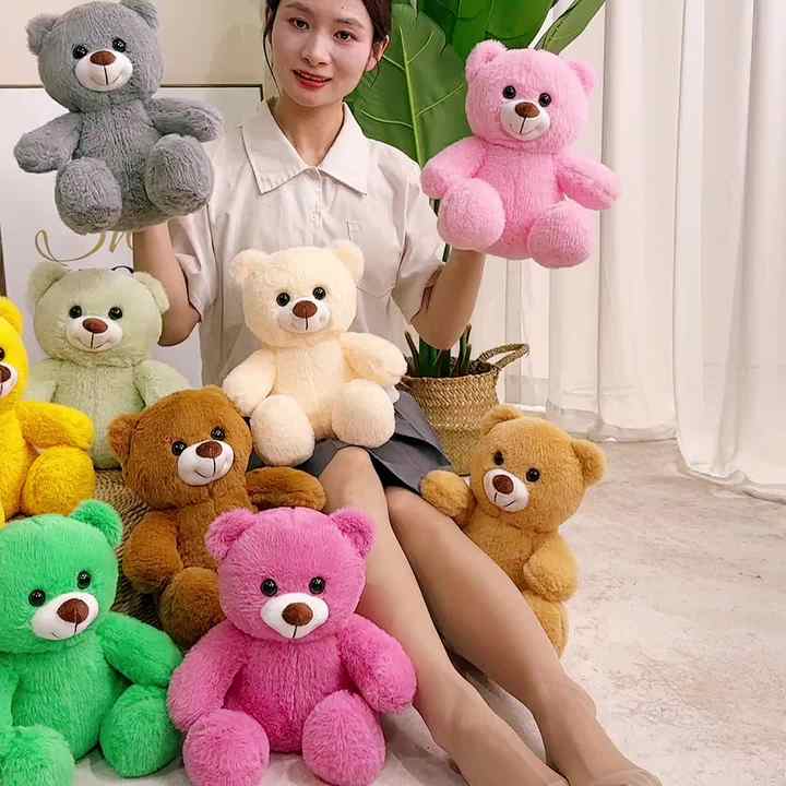 25cm Sitting Height 15 Different Colors Stuffed Teddy Bear Custom Plush Toy  Teddy Bear