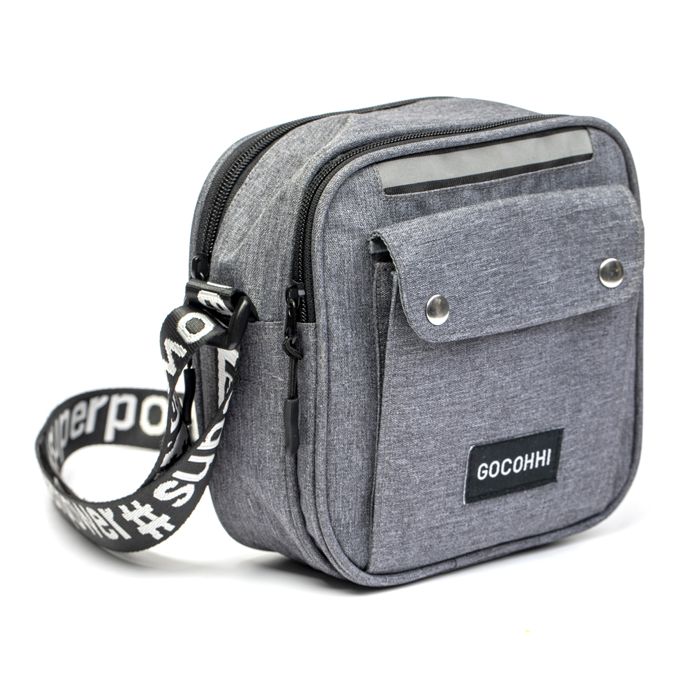 Le plus récent sac de messager à bandoulière de voyage promotionnel gris hommes sac de messager de conception