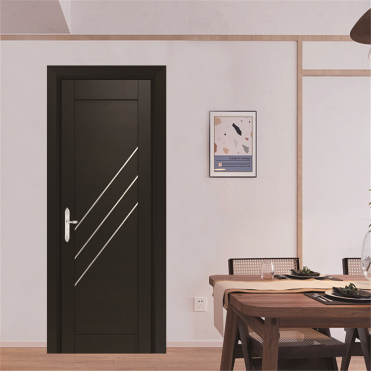 LS-040 Prettywood Low Price Interior Design Wooden Plastic PVC Bathroom WPC Doors