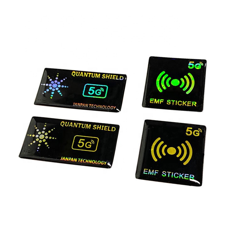 24K Золотая наклейка на электромагнитную волну, антирадиационная наклейка для защиты телефона от электромагнитных волн, Квантовый щит с пластиковой коробкой