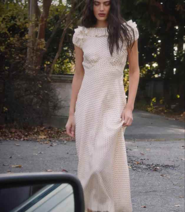 white lace flowy dress Cory Embroidered In Multi Romantic and refined from day through evening. Maxi Lace Dress - White