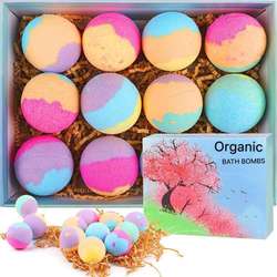 Natural Fizzies Shower Bombs,  Organic Handmade Bubble Bath Bombs for Kids Women