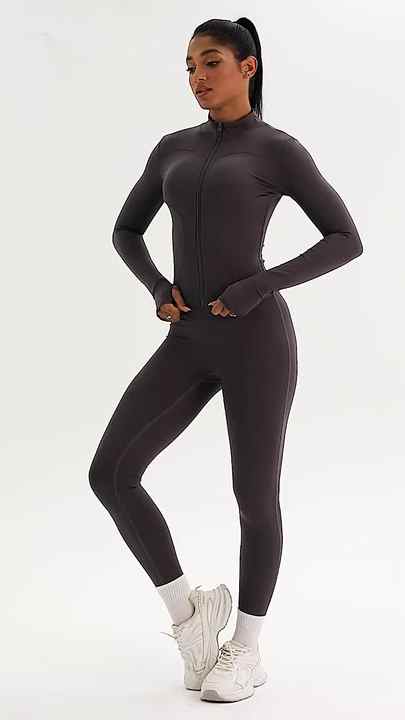New Nude Feeling Workout Long-sleeved 3pcs Fitness Sets Active