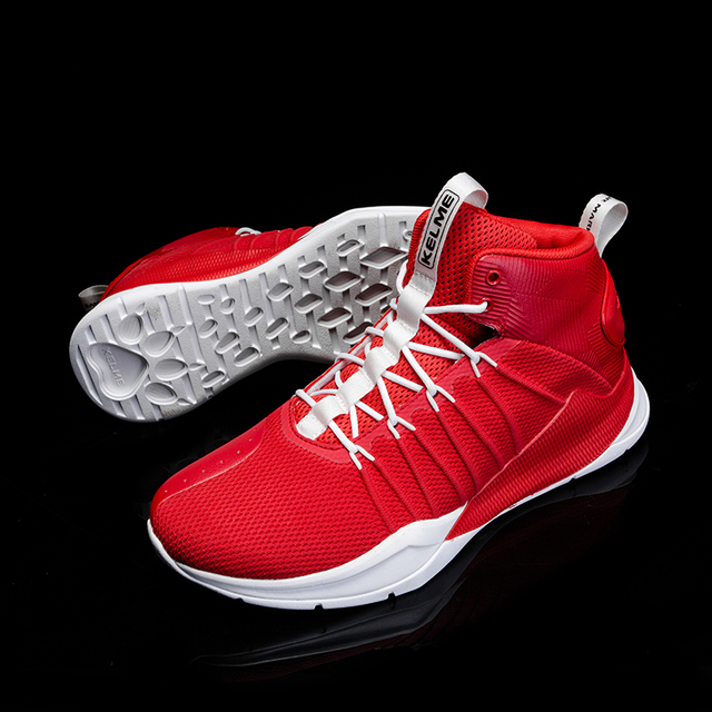Бренд KELME мужские баскетбольные кроссовки мужские высокие красные профессиональные амортизирующие спортивные туфли мужские взрослые модные кроссовки