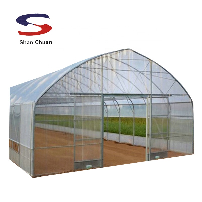 Низкая стоимость легко собранная пластиковая пленка для овощей однопролетные затемненные теплицы Invernadero