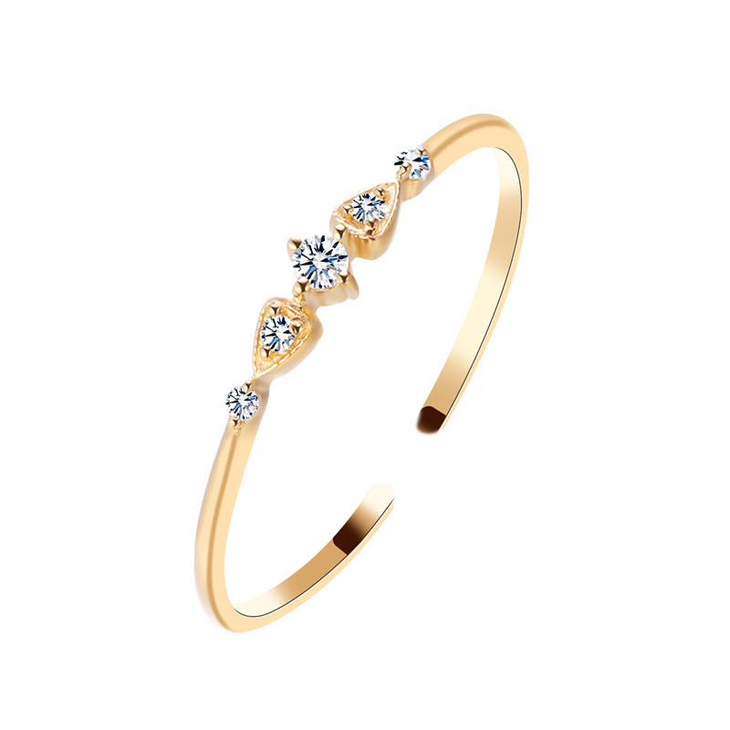 14K or jaune rempli Infini Coeur Anneaux de mariage Empilable Anneau Bijoux