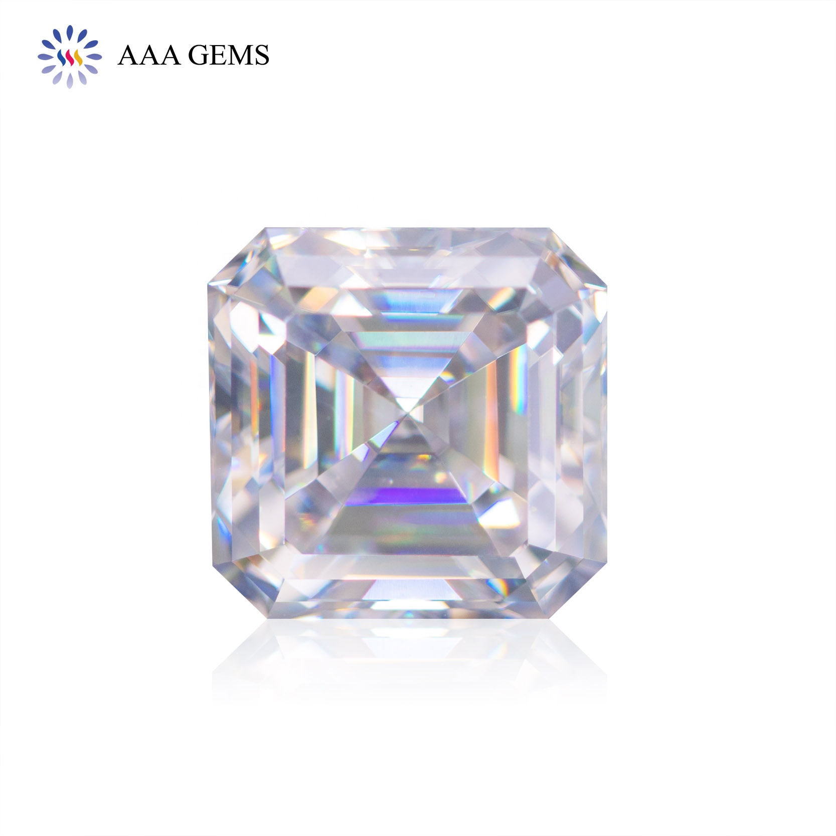 Custom Raw Gem Asscher Shape DEF Color VVS 4.5mm-11mm loose Diamond Moissanite Jewelry