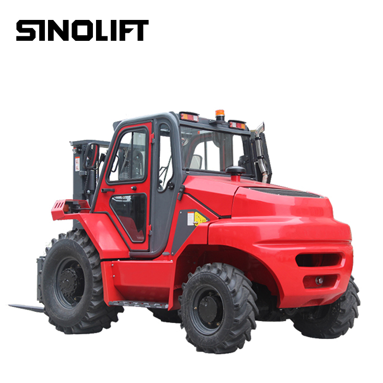 Wide view mast 4 wheel Drive Rough terrain forklift