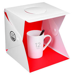 Photography accessories 20cm portable mini white photo light tent box led folding lightbox shooting box with 4 color backgrounds