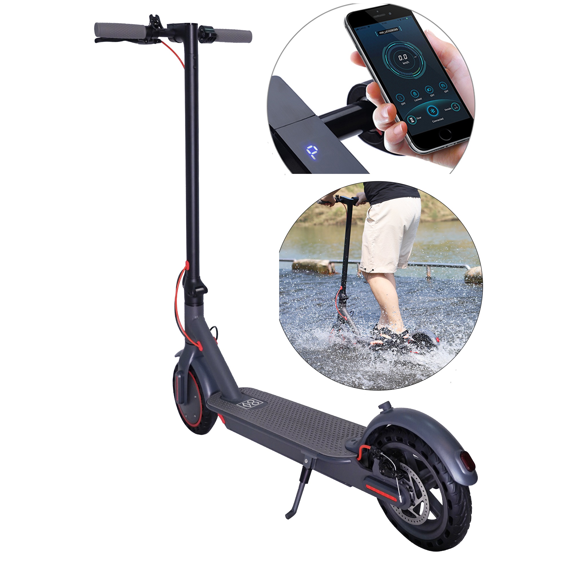 Складной электрический скутер AOVOPRO с дисковым тормозом для взрослых, питание от аккумулятора 10,5 Ач, Диапазон действия 30 км, 2 колеса, со склада в США