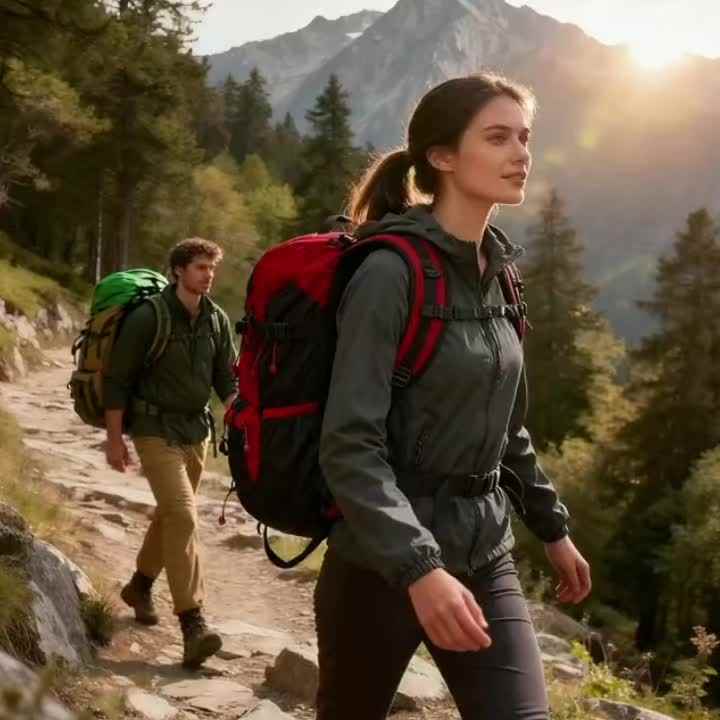 Large Capacity 45L Hiking Backpack New Design Outdoor Sports Mountaineering  Waterproof Sports Bag Camping Anti Theft Nylon