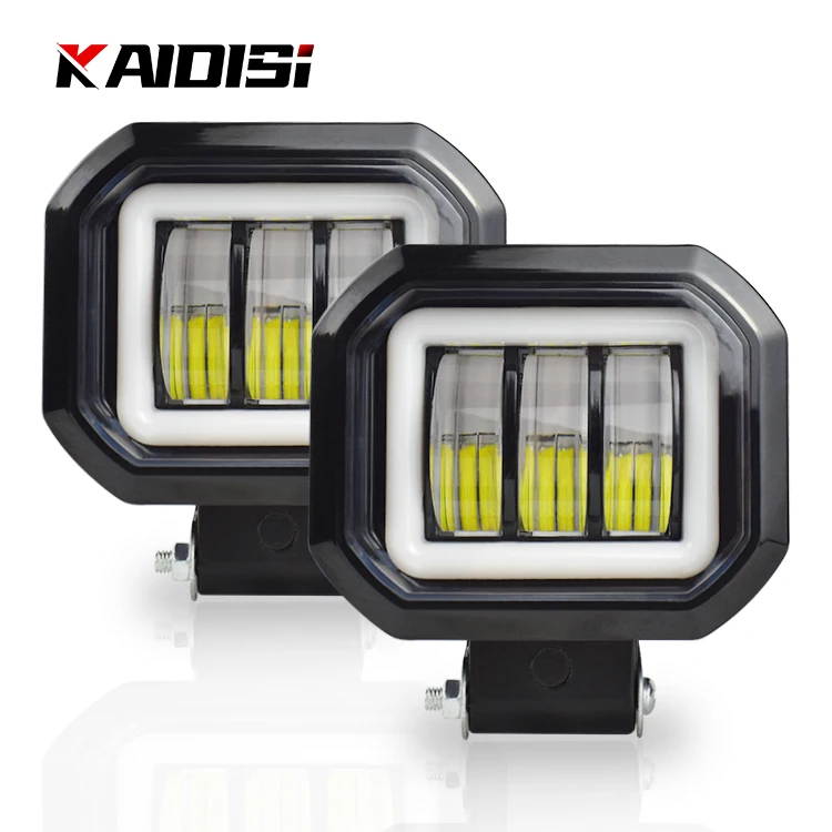 Лучшие продажи высокая мощность 4 дюймов 30 Вт светодиодный свет работы квадратном каблуке белого, синего, красного цветов, диафрагмы мотоцикла система освещения для автомобиля внедорожный ATV